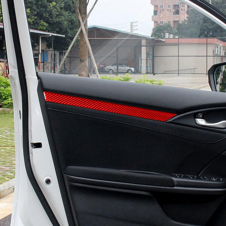 Striscia decorativa per porta in fibra di carbonio per auto per Honda Civic di decima generazione 2016-2019, guida a destra e a sinistra universale, Door Decorative Strip