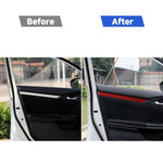 Striscia decorativa per porta in fibra di carbonio per auto per Honda Civic di decima generazione 2016-2019, guida a destra e a sinistra universale, Door Decorative Strip