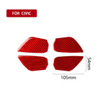 Adesivo decorativo per polso interno porta interna in fibra di carbonio per Honda Civic di decima generazione 2016-2019, guida a destra e a sinistra universale, Inside Door Wrist
