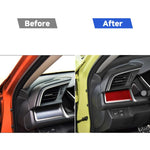 Adesivo decorativo sinistro per controllo centrale in fibra di carbonio per auto per Honda Civic di decima generazione 2016-2019, guida a sinistra, Central Control Left Sticker Left Drive
