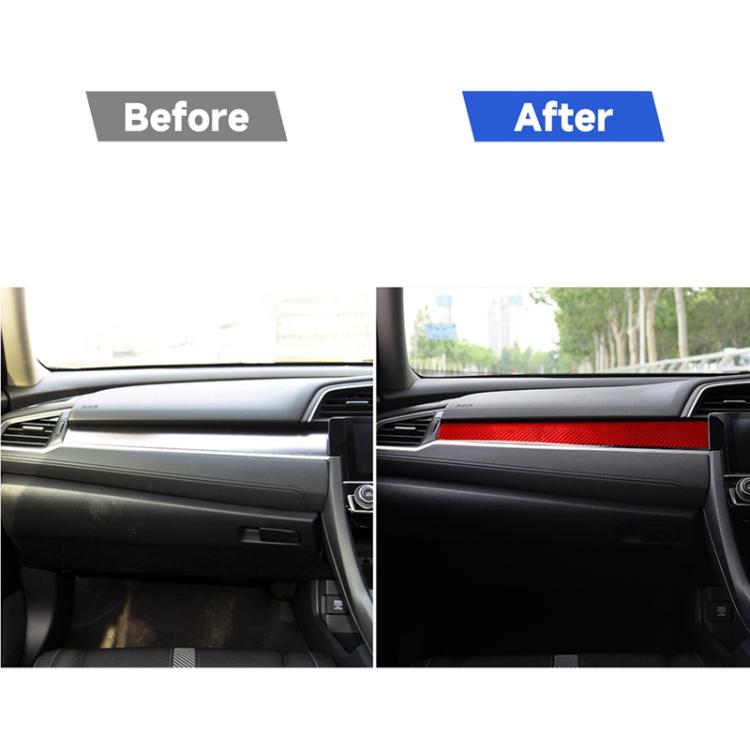 Adesivo decorativo per controllo centrale in fibra di carbonio per auto per Honda Civic di decima generazione 2016-2019, guida a destra, Central Control Right Drive