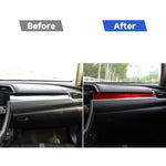 Adesivo decorativo per controllo centrale in fibra di carbonio per auto per Honda Civic di decima generazione 2016-2019, guida a sinistra, Central Control Left Drive
