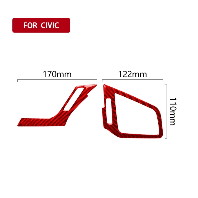 Adesivo fibra di carbonio per presa aria Honda Civic 2016-19