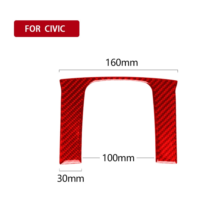 Adesivo decorativo per ingranaggi in fibra di carbonio per auto per Honda Civic di decima generazione 2016-2019, guida a destra e a sinistra universale, Gear