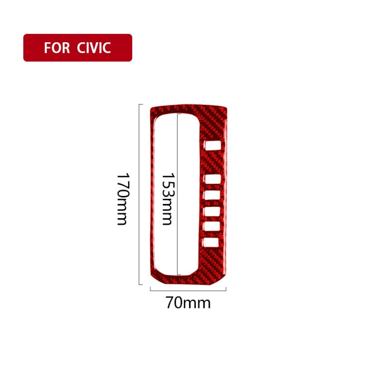 Adesivo fibra di carbonio per pulsante cambio Honda Civic 2016-20