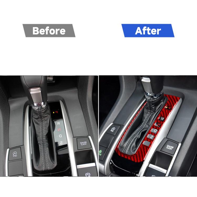 Adesivo fibra di carbonio per pulsante cambio Honda Civic 2016-20