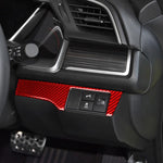Adesivo decorativo per pannello interruttori fari in fibra di carbonio per auto per Honda Civic di decima generazione 2016-2019, guida a destra, Headlight Switch Right Drive