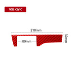 Adesivo decorativo per pannello interruttori fari in fibra di carbonio per auto per Honda Civic di decima generazione 2016-2019, guida a sinistra, Headlight Switch Left Drive