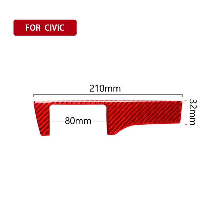 Adesivo decorativo per pannello interruttori fari in fibra di carbonio per auto per Honda Civic di decima generazione 2016-2019, guida a sinistra, Headlight Switch Left Drive