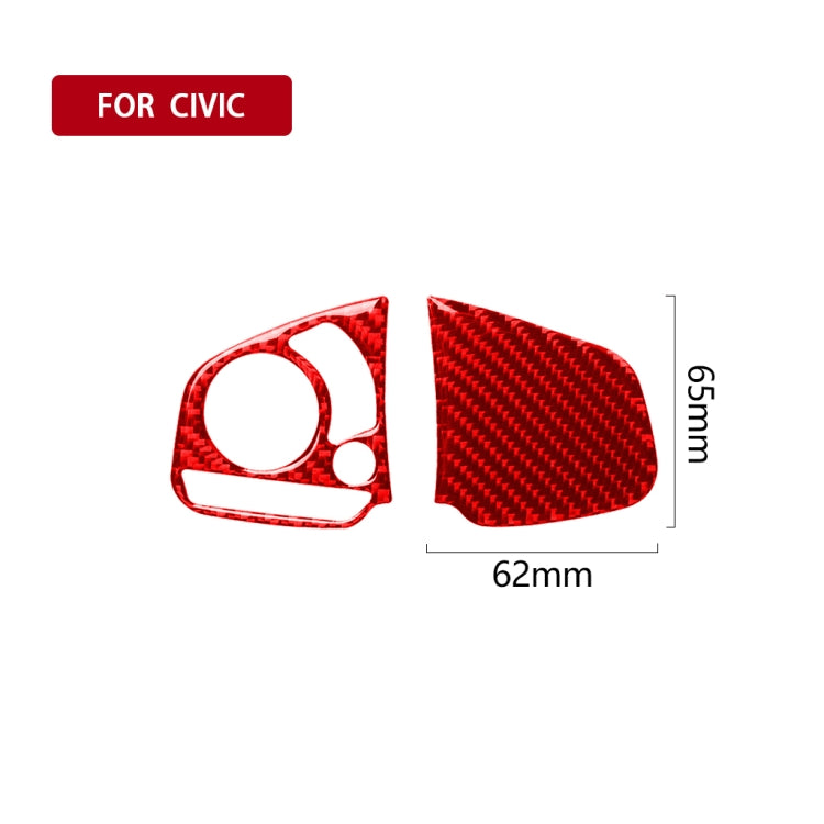Adesivo decorativo per configurazione centrale con pulsante del volante in fibra di carbonio per Honda Civic di decima generazione 2016-2019, guida a destra e a sinistra universale, Steering Wheel Button Middle Configuration
