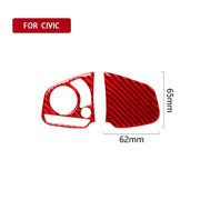 Adesivo decorativo per configurazione centrale con pulsante del volante in fibra di carbonio per Honda Civic di decima generazione 2016-2019, guida a destra e a sinistra universale, Steering Wheel Button Middle Configuration