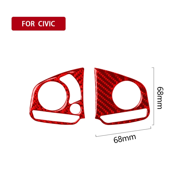 Adesivo decorativo con pulsante del volante in fibra di carbonio per auto ad alta configurazione per Honda Civic di decima generazione 2016-2019, guida a destra e a sinistra universale, Steering Wheel Button High Configuration