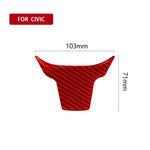 Adesivo decorativo per volante in fibra di carbonio per auto per Honda Civic di decima generazione 2016-2019, guida a destra e a sinistra universale, Steering Wheel