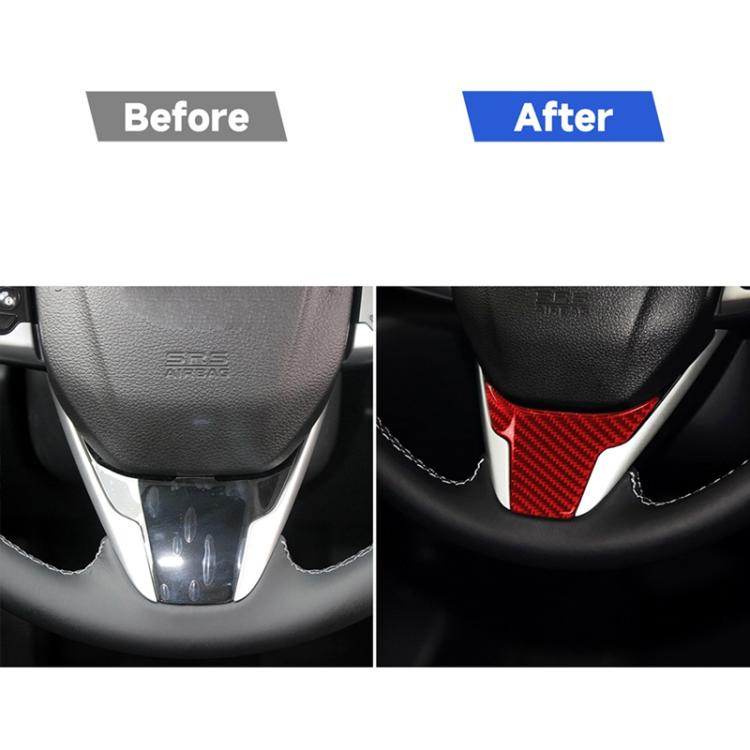 Adesivo decorativo per volante in fibra di carbonio per auto per Honda Civic di decima generazione 2016-2019, guida a destra e a sinistra universale, Steering Wheel