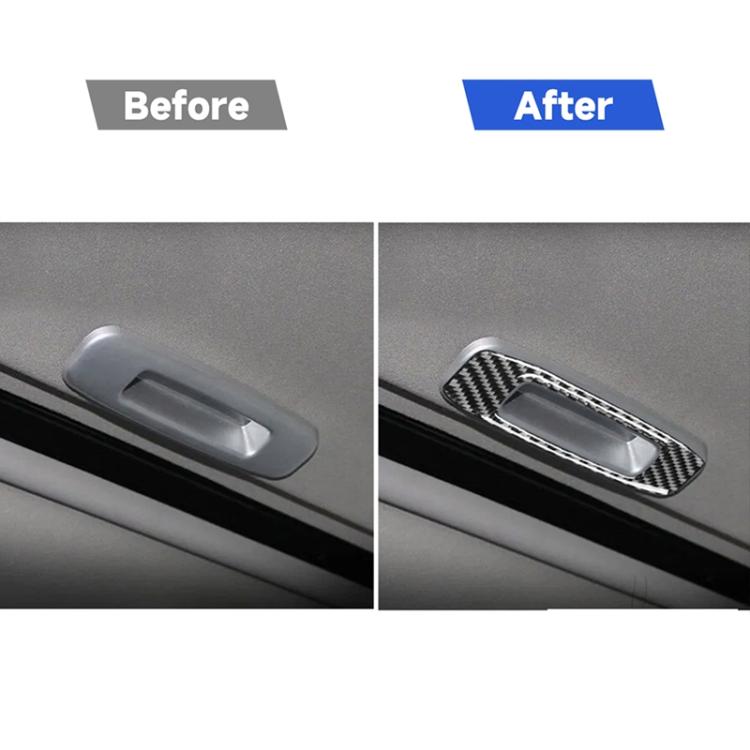 Adesivo decorativo per maniglia per lucernario in fibra di carbonio per auto per Mitsubishi Lancer EVO (DE/ES) 2008-2015, guida a destra e a sinistra universale, Skylight Handle (DE/ES)