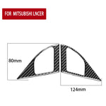 2 adesivi decorativi per altoparlanti sinistro e destro in fibra di carbonio per auto per Mitsubishi Lancer EVO (solo DE / ES) 2008-2015, guida sinistra e destra universale, Left and Right Speakers (Only DE / ES)