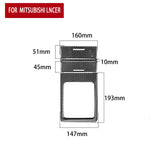 Adesivo decorativo per portaoggetti in fibra di carbonio per auto + adesivo decorativo per Mitsubishi Lancer EVO (solo GT / GTS) 2010-2015, guida a destra e a sinistra universale, Storage + Gear