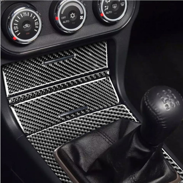 Adesivo decorativo per portaoggetti in fibra di carbonio per auto + adesivo decorativo per Mitsubishi Lancer EVO (solo GT / GTS) 2010-2015, guida a destra e a sinistra universale, Storage + Gear