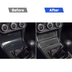 Adesivo decorativo per portaoggetti in fibra di carbonio per auto + adesivo decorativo per Mitsubishi Lancer EVO (solo GT / GTS) 2010-2015, guida a destra e a sinistra universale, Storage + Gear