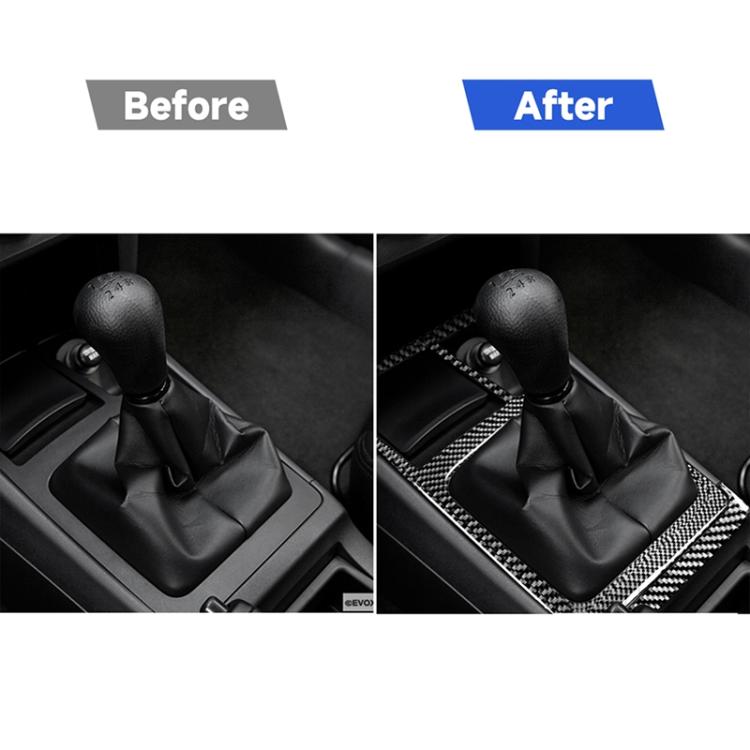 Adesivo decorativo per cambio manuale in fibra di carbonio per auto per Mitsubishi Lancer EVO (solo GTS) 2008-2015, guida a destra e a sinistra universale, Manual Gearbox (Only GTS)