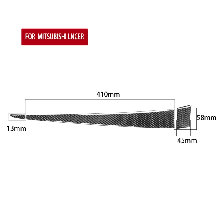 Adesivo decorativo per vano portaoggetti lato passeggero in fibra di carbonio per auto per Mitsubishi Lancer EVO 2008-2015, guida a sinistra, Passenger Side Glove Box, Left Drive
