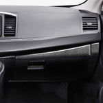 Adesivo decorativo per vano portaoggetti lato passeggero in fibra di carbonio per auto per Mitsubishi Lancer EVO 2008-2015, guida a sinistra, Passenger Side Glove Box, Left Drive