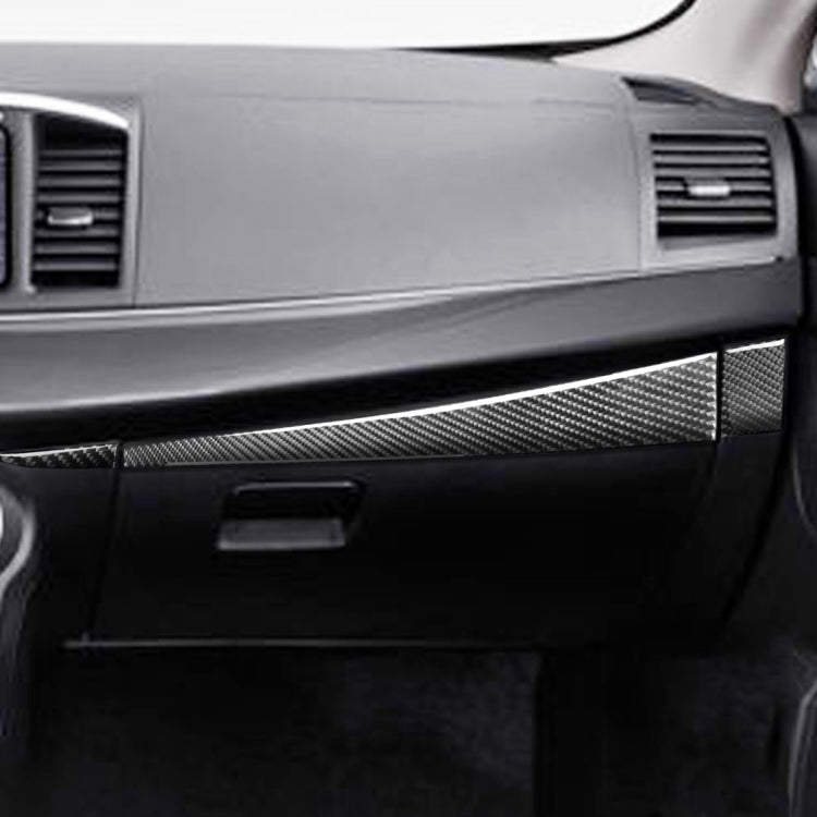 Adesivo decorativo per vano portaoggetti lato passeggero in fibra di carbonio per auto per Mitsubishi Lancer EVO 2008-2015, guida a sinistra, Passenger Side Glove Box, Left Drive