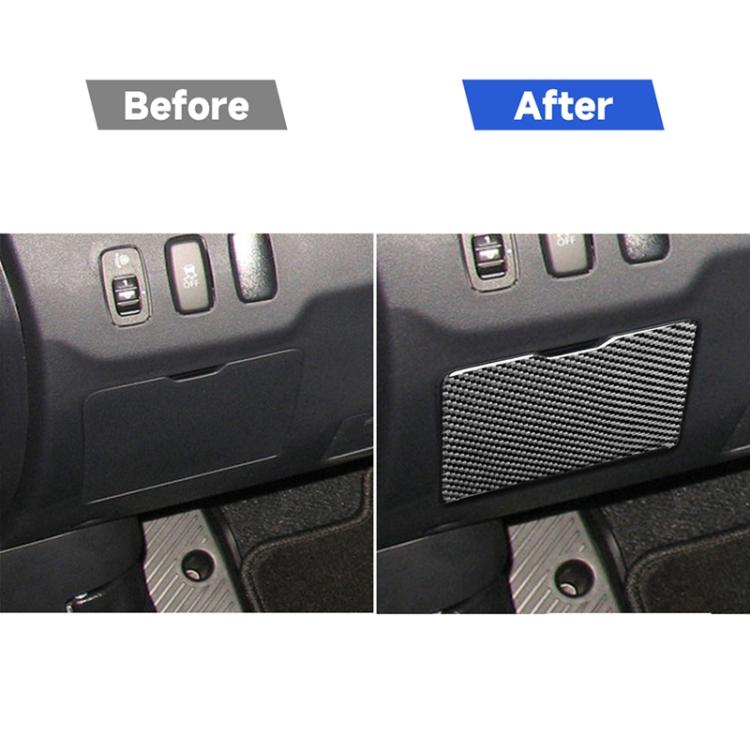Adesivo decorativo per scatola portaoggetti per conducente in fibra di carbonio per auto per Mitsubishi Lancer EVO 2008-2015, guida a destra e a sinistra universale, Driver Storage Box