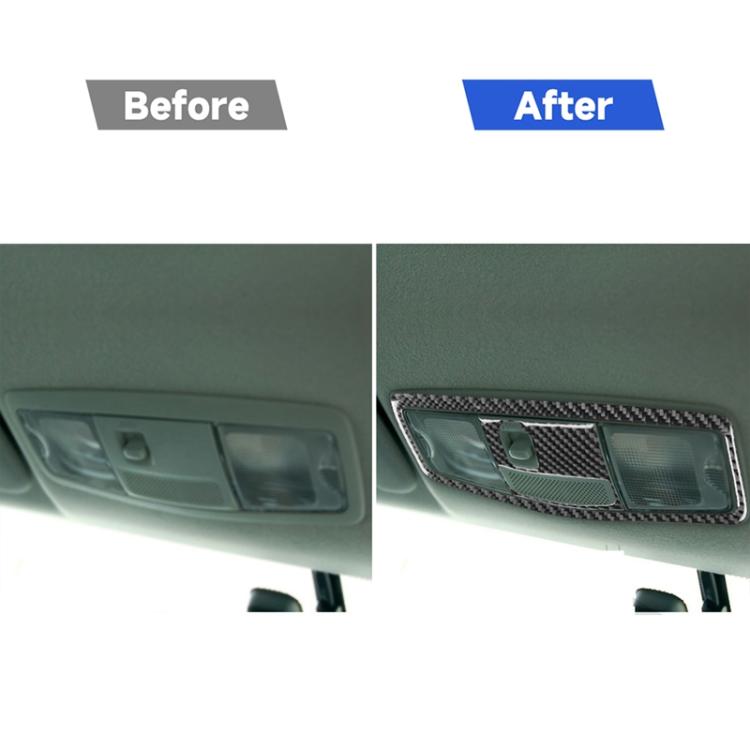 Luce di lettura anteriore per tetto in fibra di carbonio per auto senza adesivo decorativo per tetto apribile per Mitsubishi Lancer EVO 2008-2015, guida a destra e a sinistra universale, Roof Front Reading Light without Sunroof