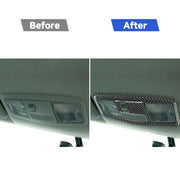 Luce di lettura anteriore per tetto in fibra di carbonio per auto senza adesivo decorativo per tetto apribile per Mitsubishi Lancer EVO 2008-2015, guida a destra e a sinistra universale, Roof Front Reading Light without Sunroof