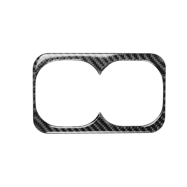 Adesivo decorativo portabicchieri posteriore centrale in fibra di carbonio per auto per Mitsubishi Lancer EVO 2008-2015, guida a destra e a sinistra universale, Rear Center Armrest Cup Holder