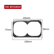 Adesivo decorativo portabicchieri posteriore centrale in fibra di carbonio per auto per Mitsubishi Lancer EVO 2008-2015, guida a destra e a sinistra universale, Rear Center Armrest Cup Holder