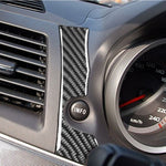 Adesivo decorativo pulsante INFO per auto in fibra di carbonio per Mitsubishi Lancer EVO 2008-2015, guida a sinistra, INFO Button
