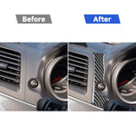 Adesivo decorativo pulsante INFO per auto in fibra di carbonio per Mitsubishi Lancer EVO 2008-2015, guida a sinistra, INFO Button