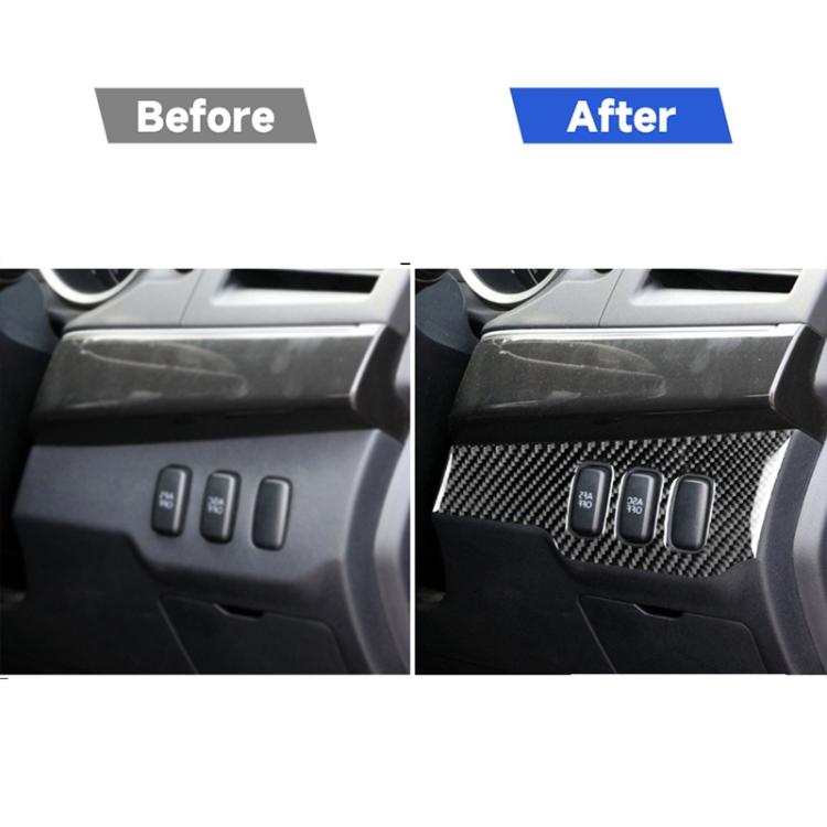 Adesivo decorativo per pannello di controllo oscuramento in fibra di carbonio per auto per Mitsubishi Lancer EVO 2008-2015, guida a destra, Dimming Control Panel, Right Drive