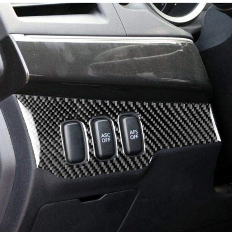 Adesivo decorativo per pannello di controllo oscuramento in fibra di carbonio per auto per Mitsubishi Lancer EVO 2008-2015, guida a sinistra, Dimming Control Panel, Left Drive
