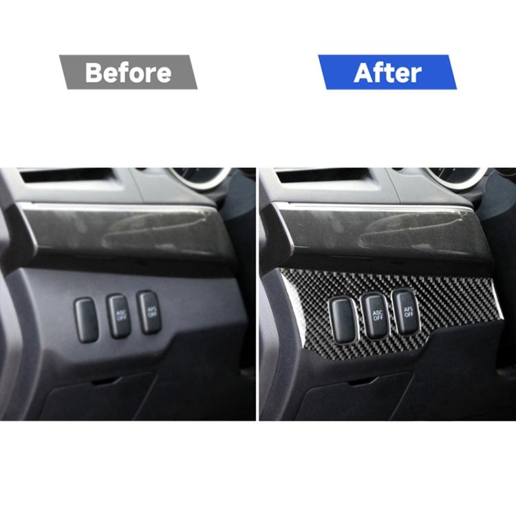 Adesivo decorativo per pannello di controllo oscuramento in fibra di carbonio per auto per Mitsubishi Lancer EVO 2008-2015, guida a sinistra, Dimming Control Panel, Left Drive