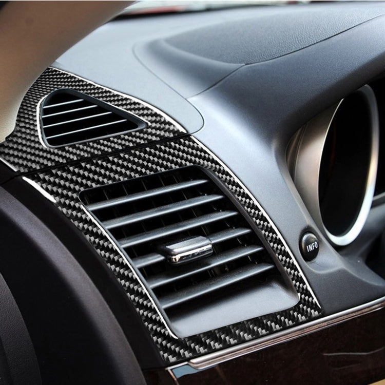 Adesivo decorativo per uscita aria sinistra e destra in fibra di carbonio da 4 pezzi per Mitsubishi Lancer EVO 2008-2015, guida sinistra e destra universale, Left and Right Air Outlet