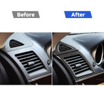 Adesivo decorativo per uscita aria sinistra e destra in fibra di carbonio da 4 pezzi per Mitsubishi Lancer EVO 2008-2015, guida sinistra e destra universale, Left and Right Air Outlet