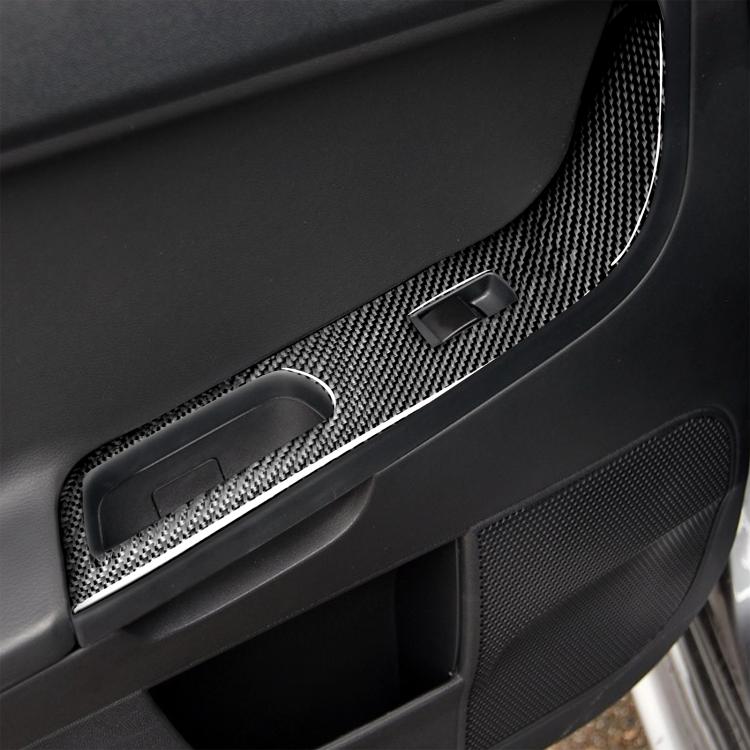 6 adesivi decorativi per pannello di sollevamento in fibra di carbonio per auto, per Mitsubishi Lancer EVO 2008-2015, guida a destra, Glass Lift Panel, Right Drive