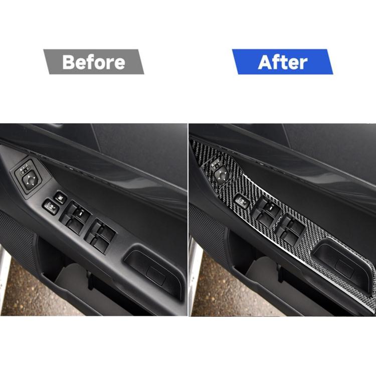 6 adesivi decorativi per pannello di sollevamento in fibra di carbonio per auto, per Mitsubishi Lancer EVO 2008-2015, guida a destra, Glass Lift Panel, Right Drive
