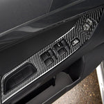 6 adesivi decorativi per pannello di sollevamento in fibra di carbonio per auto, per Mitsubishi Lancer EVO 2008-2015, guida a sinistra, Glass Lift Panel, Left Drive