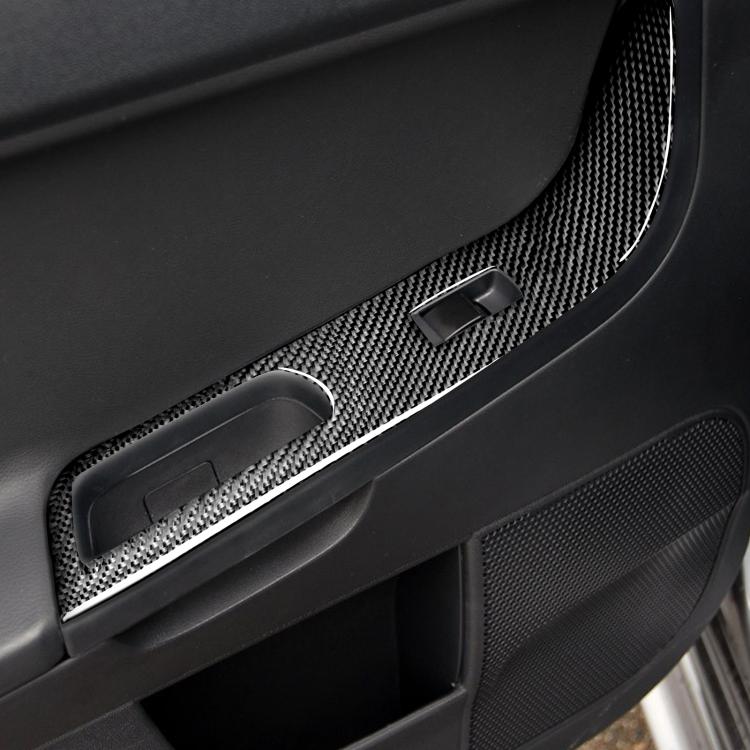 6 adesivi decorativi per pannello di sollevamento in fibra di carbonio per auto, per Mitsubishi Lancer EVO 2008-2015, guida a sinistra, Glass Lift Panel, Left Drive
