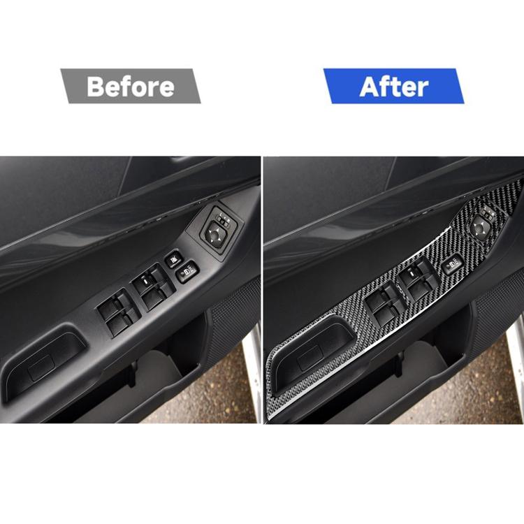 6 adesivi decorativi per pannello di sollevamento in fibra di carbonio per auto, per Mitsubishi Lancer EVO 2008-2015, guida a sinistra, Glass Lift Panel, Left Drive