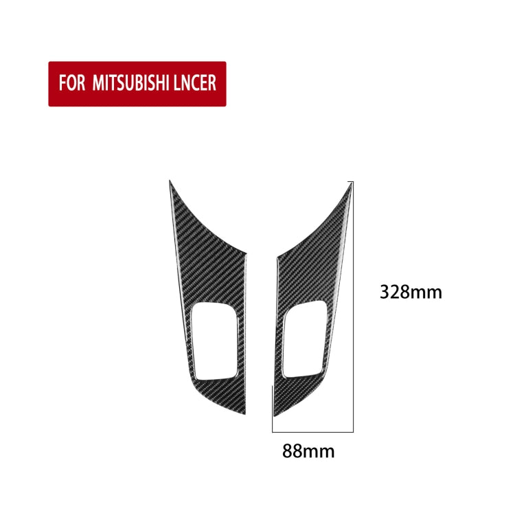 Adesivo decorativo per pannello maniglia per porta in fibra di carbonio da 2 pezzi per Mitsubishi Lancer EVO 2008-2015, guida a destra e a sinistra universale, Door Handle Panel