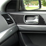 Adesivo decorativo per pannello maniglia per porta in fibra di carbonio da 2 pezzi per Mitsubishi Lancer EVO 2008-2015, guida a destra e a sinistra universale, Door Handle Panel