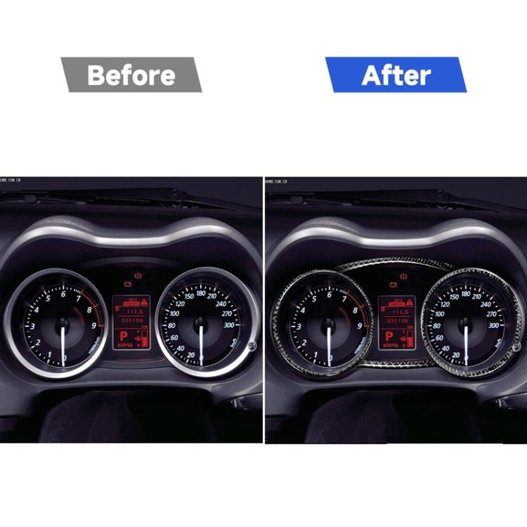 Adesivo decorativo tachimetro per auto in fibra di carbonio da 4 pezzi per Mitsubishi Lancer EVO 2008-2015, guida a destra e a sinistra universale, Speedometer