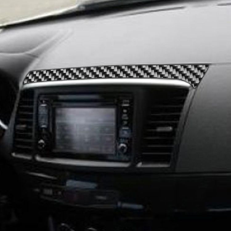 Adesivo decorativo per copertura del sistema di navigazione in fibra di carbonio per auto per Mitsubishi Lancer EVO 2008-2015, guida a destra e a sinistra universale, Navigation System Cover