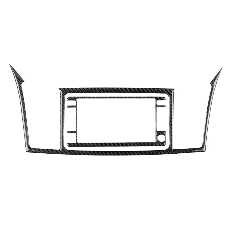 Adesivo decorativo per display del sistema di navigazione per auto in fibra di carbonio da 2 pezzi per Mitsubishi Lancer EVO 2008-2015, guida a destra e a sinistra universale, Navigation System Display