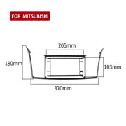 Adesivo decorativo per display del sistema di navigazione per auto in fibra di carbonio da 2 pezzi per Mitsubishi Lancer EVO 2008-2015, guida a destra e a sinistra universale, Navigation System Display